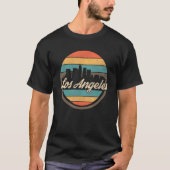 Los Angeles CA Retro  USA Skyline Souvenir T-shirt (Voorkant)