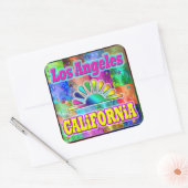 Los Angeles CA Sun & Palms Sticker (Envelop)