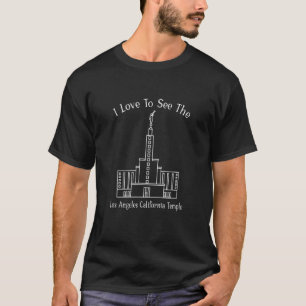 Los Angeles Ca Temple, ik zie mijn tempel graag, h T-shirt
