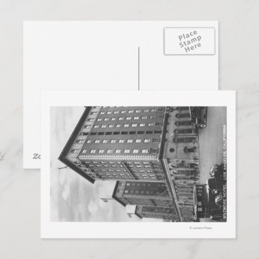 Los Angeles, CA Uitzicht van Biltmore Hotel Briefkaart (Voorkant / Achterkant)