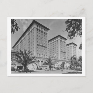 Los Angeles, CA Uitzicht van Biltmore Hotel en Str Briefkaart