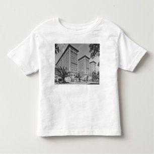 Los Angeles, CA Uitzicht van Biltmore Hotel en Str Kinder Shirts