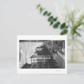 Los Angeles, CA-Uitzicht van Broadway die naar het Briefkaart (Staand voorkant)