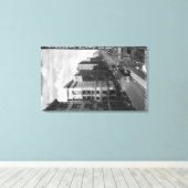 Los Angeles, CA-Uitzicht van Broadway die naar het Canvas Afdruk (Insitu (Houten vloer))