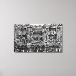 Los Angeles, CA Uitzicht van Clifton's Pacific Zee Canvas Afdruk