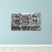 Los Angeles, CA Uitzicht van Clifton's Pacific Zee Canvas Afdruk (Insitu (Houten vloer))