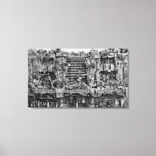 Los Angeles, CA Uitzicht van Clifton's Pacific Zee Canvas Afdruk (Voorkant)