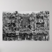 Los Angeles, CA Uitzicht van Clifton's Pacific Zee Poster (Voorkant)