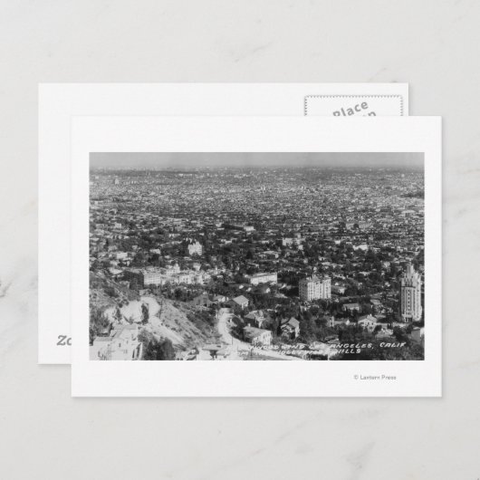 Los Angeles, CA Uitzicht van Hollywood Hills Briefkaart (Voorkant / Achterkant)