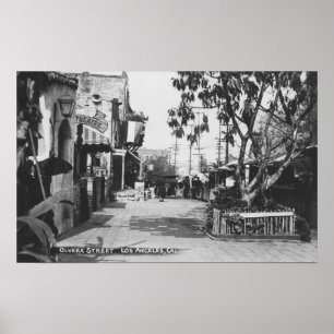 Los Angeles, CA Uitzicht van Olvera Street Poster