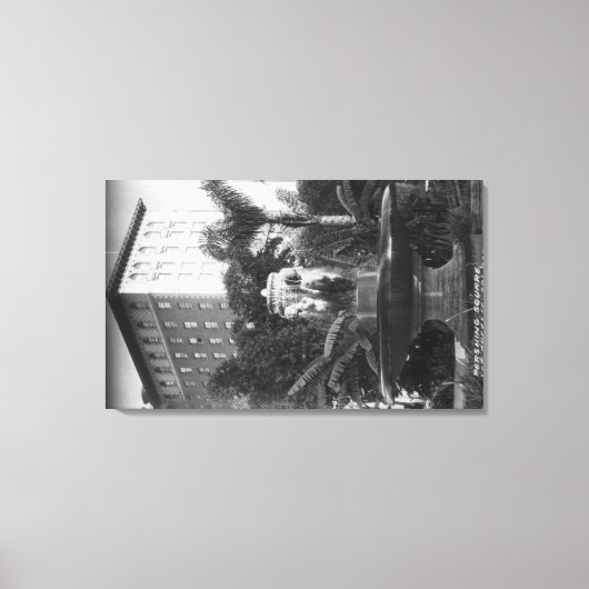 Los Angeles, CA-Uitzicht van Perishing Square Canvas Afdruk (Voorkant)