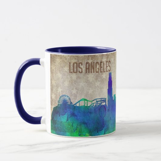 Los Angeles, CA | Waterverf City Skyline Mok (Links)