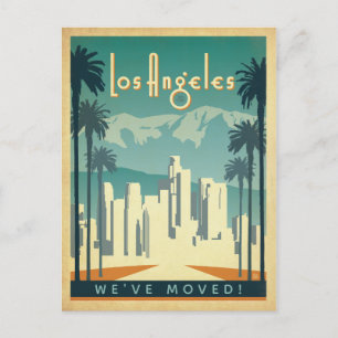 Los Angeles, CA   We zijn verhuisd Uitnodiging Briefkaart