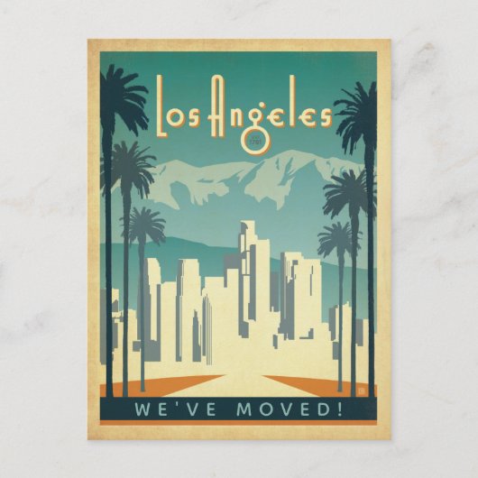 Los Angeles, CA | We zijn verhuisd Uitnodiging Briefkaart (Voorkant)