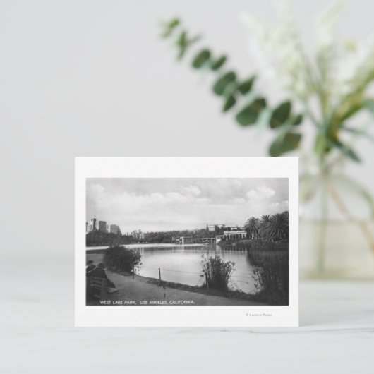Los Angeles, CA West Lake Park City Uitzicht Briefkaart (Staand voorkant)