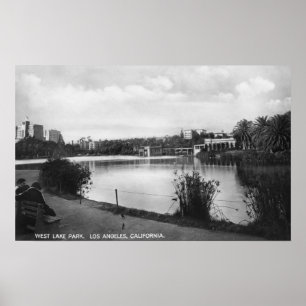 Los Angeles, CA West Lake Park City Uitzicht Poster