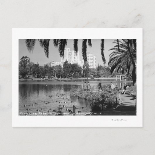 Los Angeles, CA West Lake Park in Winter Briefkaart (Voorkant)