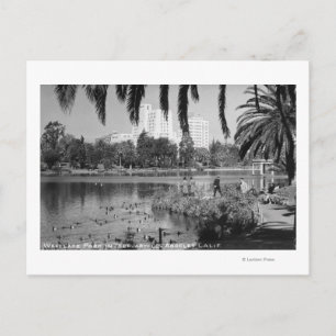 Los Angeles, CA West Lake Park in Winter Briefkaart