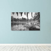 Los Angeles, CA West Lake Park in Winter Canvas Afdruk (Insitu (Houten vloer))