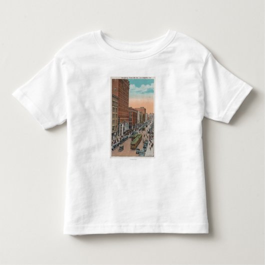 Los Angeles, CABroadway van 4th Street Uitzicht Kinder Shirts (Voorkant)