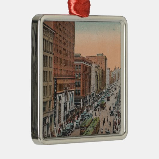 Los Angeles, CABroadway van 4th Street Uitzicht Metalen Ornament (Rechts)