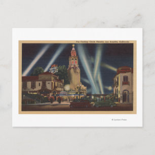 Los Angeles, CAFox Carthay Circle Theater Uitzicht Briefkaart