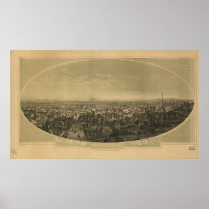 Los Angeles California 1888 Panorama Poster