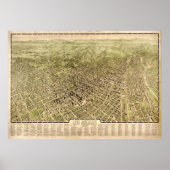 Los Angeles California 1909 Antiek Panoramische Ka Poster (Voorkant)