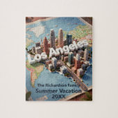 Los Angeles California 3D Skyline Map Vacation Legpuzzel (Verticaal)