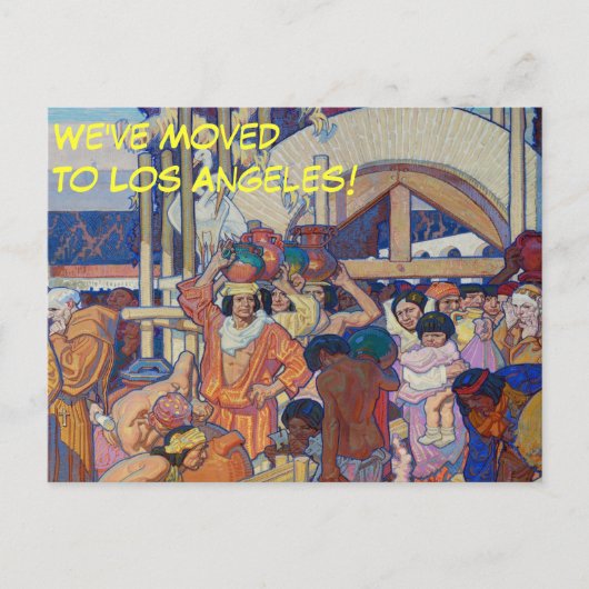 Los Angeles California Adreswijziging Aankondigingskaart (Voorkant)