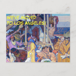 Los Angeles California Adreswijziging Aankondigingskaart