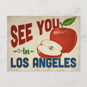 Los Angeles California Apple - Vintage Travel Briefkaart