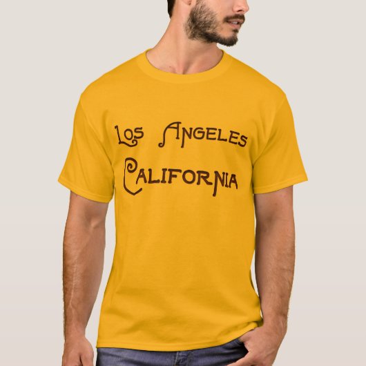 Los Angeles California Art Deco Logo T-shirt (Voorkant)
