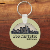 Los Angeles California artistieke skyline sleutelh Sleutelhanger (Voorkant)
