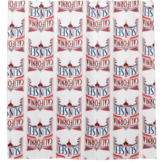 Los Angeles California Beach Home Decor Douchegordijn (Voorkant)