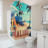 Los Angeles California Beach Home Decor Douchegordijn (In situ)