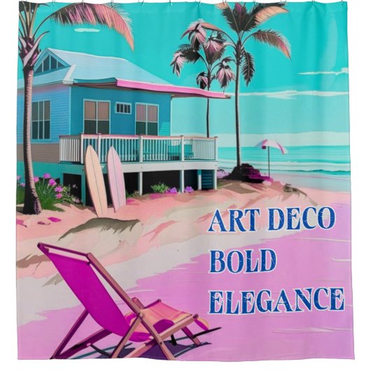 Los Angeles California Beach Home Decor Douchegordijn (Voorkant)
