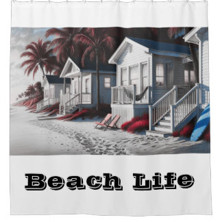 Los Angeles California Beach Home Decor Douchegordijn
