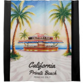 Los Angeles California Beach Home Decor Douchegordijn (Voorkant)