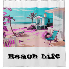 Los Angeles California Beach Home Decor Douchegordijn