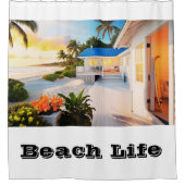 Los Angeles California Beach Home Decor Douchegordijn (Voorkant)