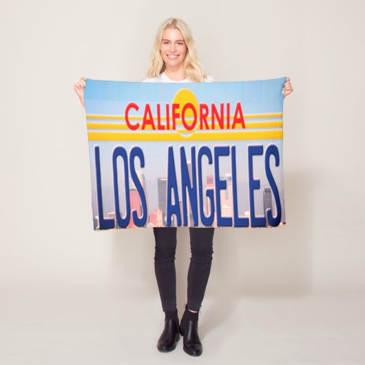 Los Angeles California Blanket Fleece Deken (In situ)