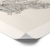 Los Angeles California Boho Arch Street Map Poster (Hoek)