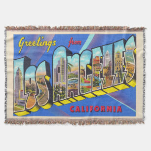 Los Angeles California CA Large Letter Briefkaart Deken