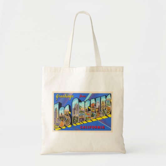 Los Angeles California CA Large Letter Briefkaart Tote Bag (Voorkant)