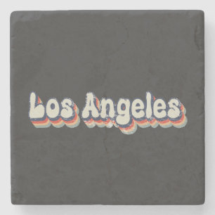 Los Angeles California Chrome City Klassieke Kunst Stenen Onderzetter