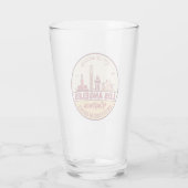 Los Angeles California City Skyline-embleem Glas (Achterkant)
