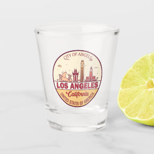 Los Angeles California City Skyline-embleem Shot Glas