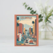  Los Angeles California City Skyline Reizen Briefkaart (Staand voorkant)