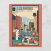  Los Angeles California City Skyline Reizen Briefkaart (Voorkant)